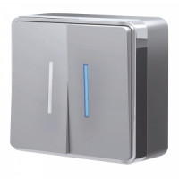Werkel выкл. ОУ 2 кл. с подсветкой Gallant (серебро) a052770 W5020106