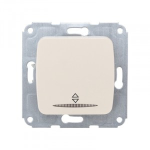 KRANZ DEA мех. выкл. (перекл.) 1кл проходной (инд) СУ 10А Беж KR-78-0236