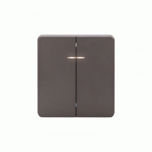 KRANZ MIELE ROUND мех. выкл. 2 кл. СУ (инд.) 10А титан KR-78-0714-2