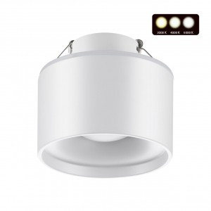 NOVOTECH 358961 SPOT NT22 242 бел. св-к встр.  LED 2K-4K-6K 12W вниз + 3W вверх 110-265V