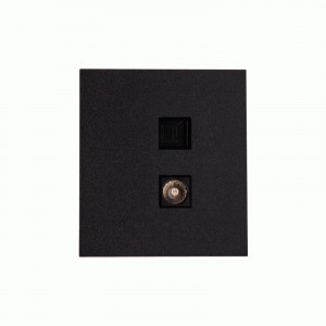 KRANZ MIELE STRONG мех. роз. компьют. RJ45 кат6 + TV СУ антрацит KR-78-0722-5