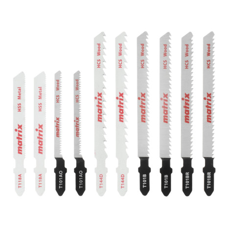 Набор полотен для электролобзика универсальный, 10 шт, T-SET1003 Matrix