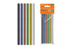 TDM Алмаз клеевые стержни универсальные цветные с блестками, 7x100мм, набор 6шт SQ1024-0509