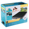 INTEX Матрас надувной DOWNY BED, (fiber-tech), встроенный ножной насос, 152x203x25см, ПВХ, 64763