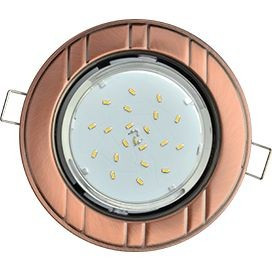 Ecola GX53 H4 св-к "6 полос" Черная медь 43x115 FP51H4ECB (10!)