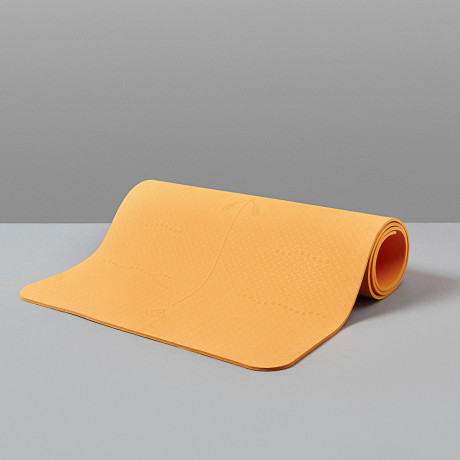 РЫЖИЙ Коврик для йоги и фитнеса, TPE, 183х61х0,6см
