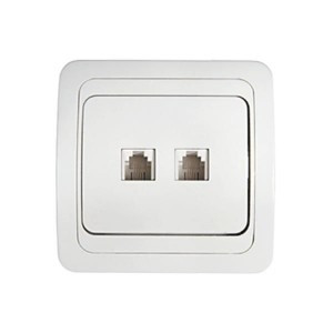 ASD/inHome CLASSICO роз. комп. СУ 2 мест. (RJ45)  белая 8300