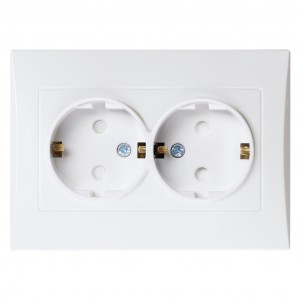 Smartbuy Вега роз. СУ двойная (земля) 16A белая (SBE-08w-16-S2-Z)