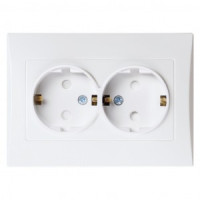 Smartbuy Вега роз. СУ двойная (земля) 16A белая (SBE-08w-16-S2-Z)