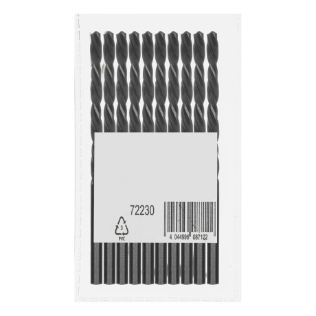 Сверло по металлу, 3 мм, быстрорежущая сталь, 10 шт, цилиндрический хвостовик Сибртех