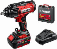 ЗУБР гайковверт ударный С1-18, 18В, 400Нм, 1 АКБ (4Ач), кейс, ГУЛ-410-41