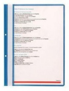 Папка скорос-тель А4 с перф-цией на корешке синий пластик Россия 495380 (цена за уп.10шт)