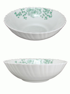 Тарелка суповая Зеленый сад 18см, 650мл стекло (кратность 6шт!!!) МФК MFK21058