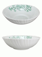 Тарелка суповая Зеленый сад 18см, 650мл стекло (кратность 6шт!!!) МФК MFK21058