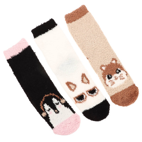 GALANTE Носки-антизаносы высокие махровые, р.23-25, 100% полиэстер, разноцветные