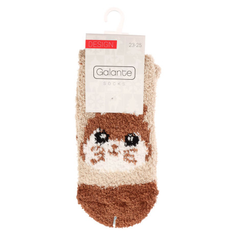 GALANTE Носки-антизаносы высокие махровые, р.23-25, 100% полиэстер, разноцветные