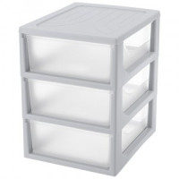 Органайзер А5, 3 ЯЩИКА, 195x254x264 мм светло-серый 433223730 Бытпласт