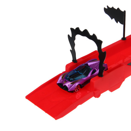 ИГРОЛЕНД Автовоз трек с запуском, РР, АБС, 28,5х8х10,5 см, 3 дизайна