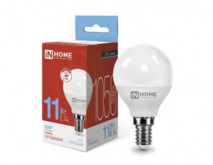 ASD/InHome лампа св/д VC шар P45 E14 11W(1050lm) 6500K 6K 80x45 (без пульсации) 4929