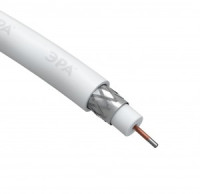 ЭРА SIMPLE Кабель RG-6U, 75 Ом, CCS d=1.02/(оплётка Al 64%), PVC, 100 м, белый 4516