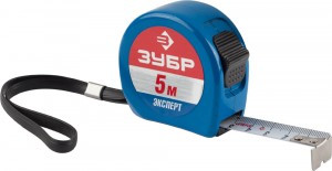 Рулетка ЗУБР "ПРОФИ", алюмин корпус повыш проч, нейлон покр, компакт эргоном констр zu34058-05-19