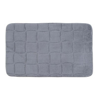 VETTA Коврик для ванной, вельвет, губка 0,8 см, полиэстер, 50х80 см, плитка, графит