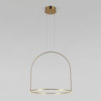 Eurosvet св-к св/д подвес 35W 2940lm 2K-4K-6K 600х600х1500 латунь пульт ДУ 90323/1 Умный дом