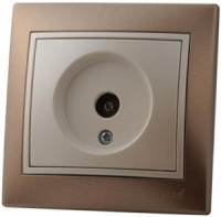 Lezard Мира роз. TV СУ 1 мест. корич.металлик с перламутр. встав. (RG6,проходн.) (корп.PC)  3130-129