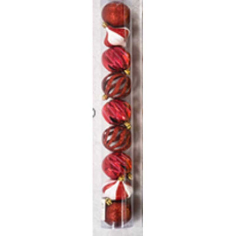 Набор елочных украшений 6ADZCKE9-J5-3 6 см 9 шт Шары Красные