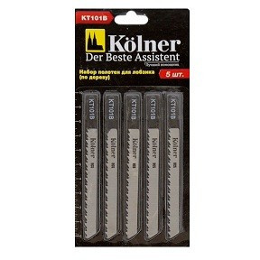 Kolner Полотно д/электролобзика по дереву 100х2,5мм, тип KT101B, прямой рез, 5шт/BL, цена за BL