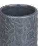 VETTA Стакан для ванной комнаты, керамика, 7x7x13 см, листья, серый