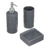 VETTA Стакан для ванной комнаты, керамика, 7x7x13 см, листья, серый