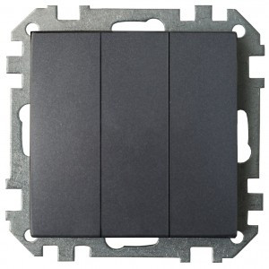 Bylectrica СТИЛЬ мех. 3 кл. выключателя черный графит, (С0510-529 черный графит)