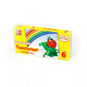 Пластилин 6цв,Кроха,99гр,со стеком