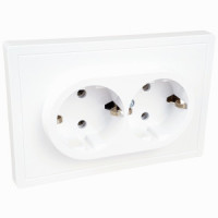 Bylectrica CARRE роз. 2 мест. (земля корп. ABS) белый (РС16-0642)