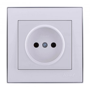 Lezard RAIN роз. СУ 1 мест. бел. с бок. вст. хром, керамика (корпус PC) 703-0225-121