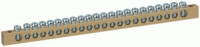 ЭРА шина PEN земля-ноль 8х12мм 22/2, 22 отв. латунная крепление по краям (уп.10шт, цена за шт) 47243