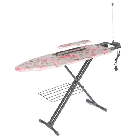 VETTA Доска гладильная 122х40х90см, металл, подставка п/утюг,полка для белья,подрукавник,удл.1,9м Н9
