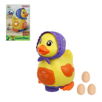 ИГРОЛЕНД Игрушка интерактивная ползунок &quot;Утка-несушка&quot;, звук, ABS, 3хААА, 12х12х18,5 см