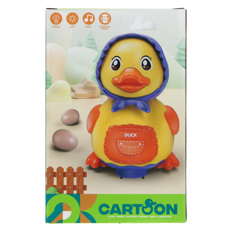 ИГРОЛЕНД Игрушка интерактивная ползунок "Утка-несушка", звук, ABS, 3хААА, 12х12х18,5 см