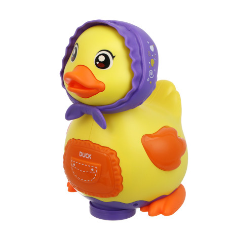 ИГРОЛЕНД Игрушка интерактивная ползунок "Утка-несушка", звук, ABS, 3хААА, 12х12х18,5 см