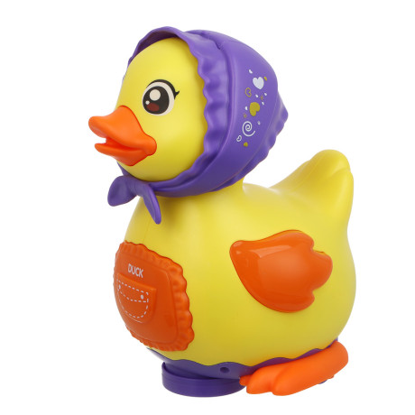 ИГРОЛЕНД Игрушка интерактивная ползунок "Утка-несушка", звук, ABS, 3хААА, 12х12х18,5 см