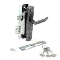 Замок врез ЗВ9-4-1-4 Avers с ручками (серебро) сувальдный Россия  \10