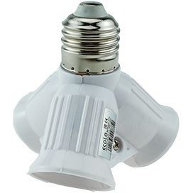 Ecola патрон-переходник с цоколя E27 на 3хE27 Белый A7W37WEAY (10!)