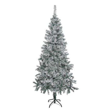 Ель 180 см, 380 веток, снежная, флокирование, ПВХ, 26-19