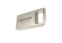 Флеш-накопитель GoPower MINI 16GB USB2.0 металл серебряный Арт.00-00027357