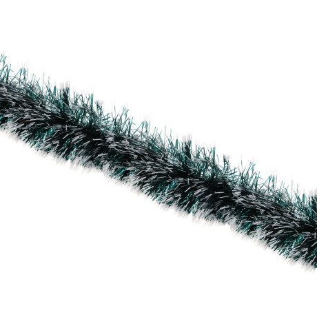 СНОУ БУМ Мишура 11x200см, ПЭТ, зеленая с белыми кончиками, 26-325