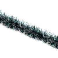СНОУ БУМ Мишура 11x200см, ПЭТ, зеленая с белыми кончиками, 26-325