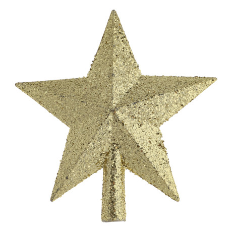 СНОУ БУМ Наконечник на елку “Звезда” 13.5x14.5 см, глиттер, золото, пластик
