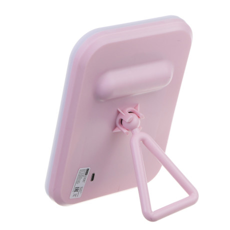 Зеркало настольное тм ЮL. Аженто с LED подсветкой, полипропилен, стекло, 19,5х14,3см, 2 цвета